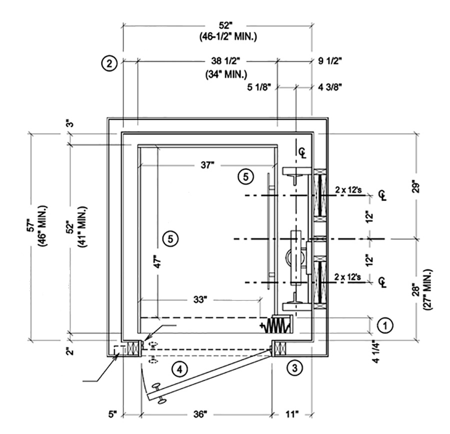  Фрагмент проекта лифтовой шахты. Тамбов